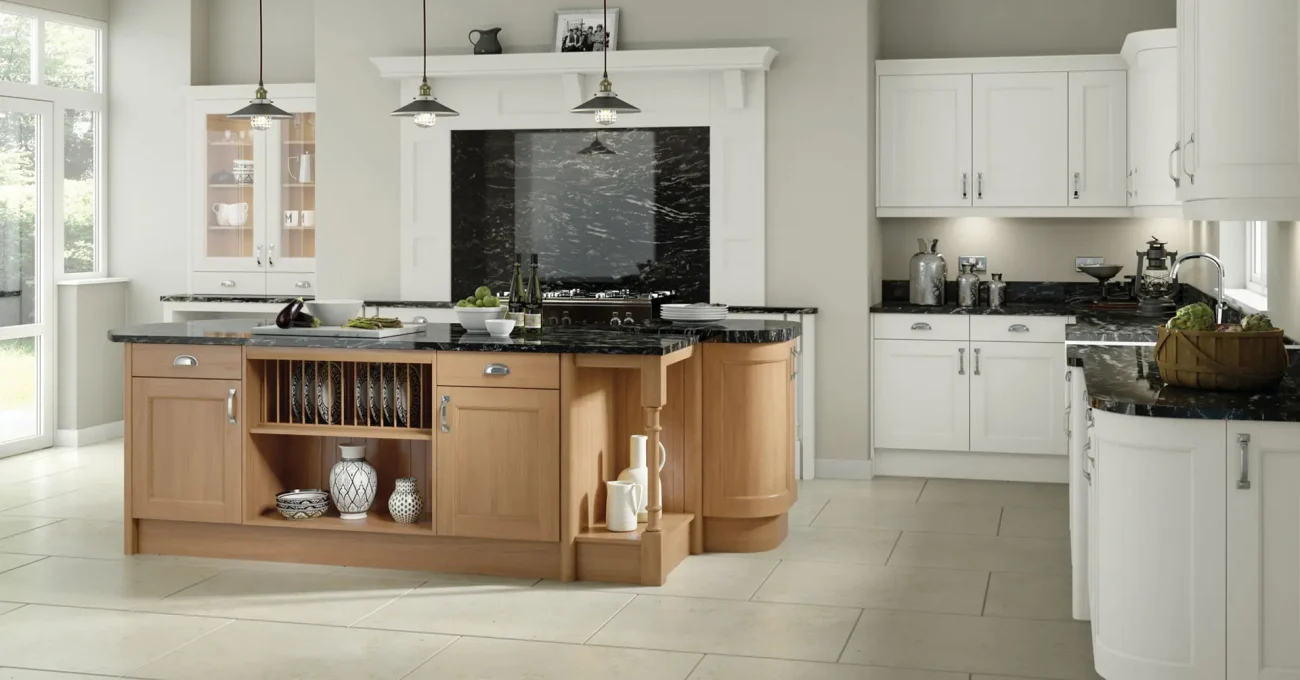 Caserta Kitchen Range White and Oak