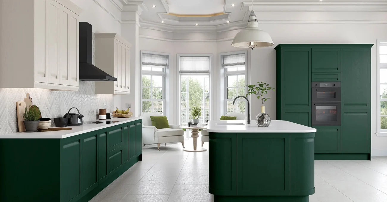 Garda Kitchen Range Chalk Stone Fir Green