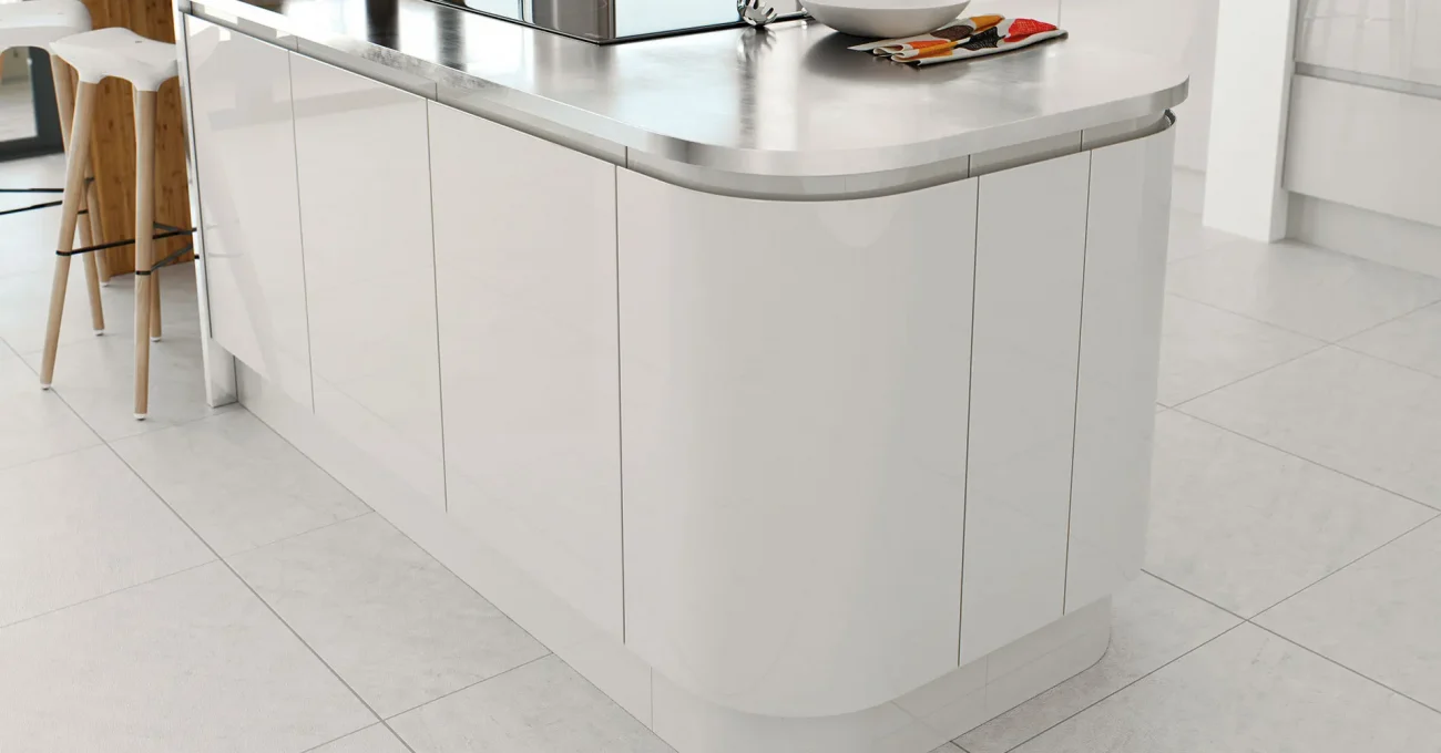 Lugano Kitchen Range Gloss Light Grey Cameo