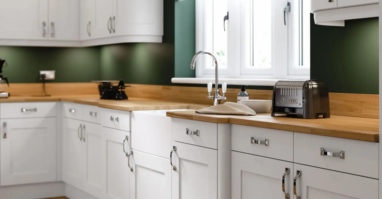 Portofino Kitchen Range White Cameo