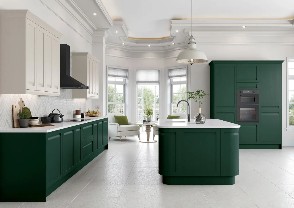Garda Kitchen Range Chalk Stone Fir Green