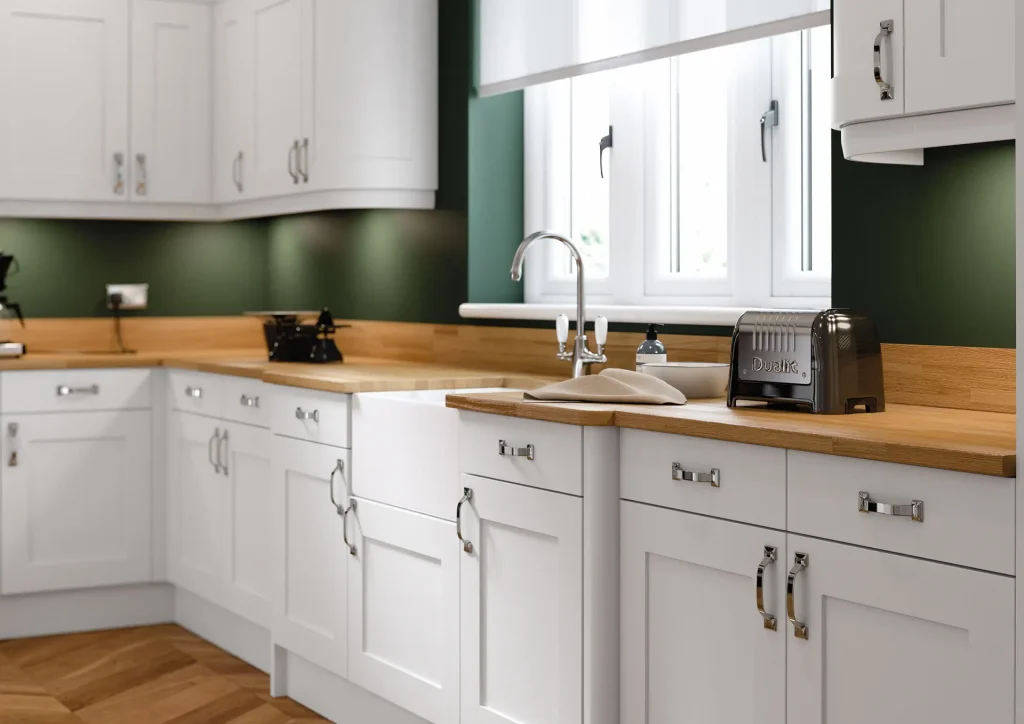 Portofino Kitchen Range White Cameo